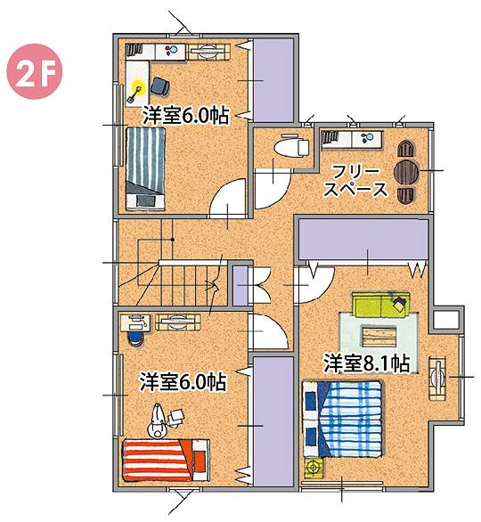 Floor plan. 19,480,000 yen, 4LDK, Land area 165.29 sq m , Building area 108.17 sq m 2F