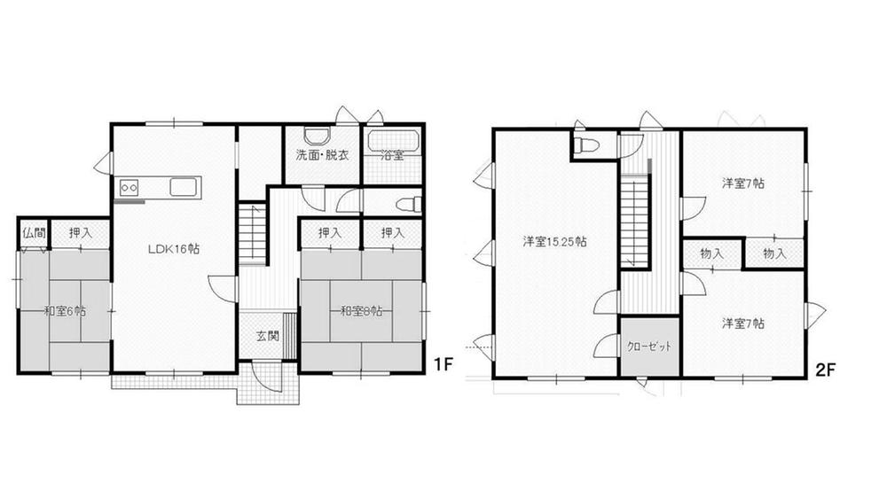 Floor plan. 19,800,000 yen, 5LDK, Land area 252.47 sq m , Building area 144.08 sq m