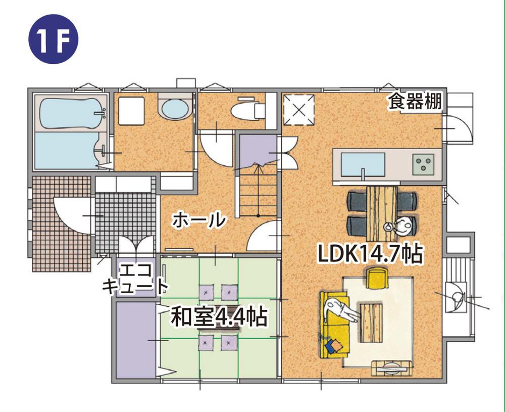 Floor plan. 23,480,000 yen, 4LDK, Land area 182.25 sq m , Building area 108.17 sq m 1F floor plan drawings
