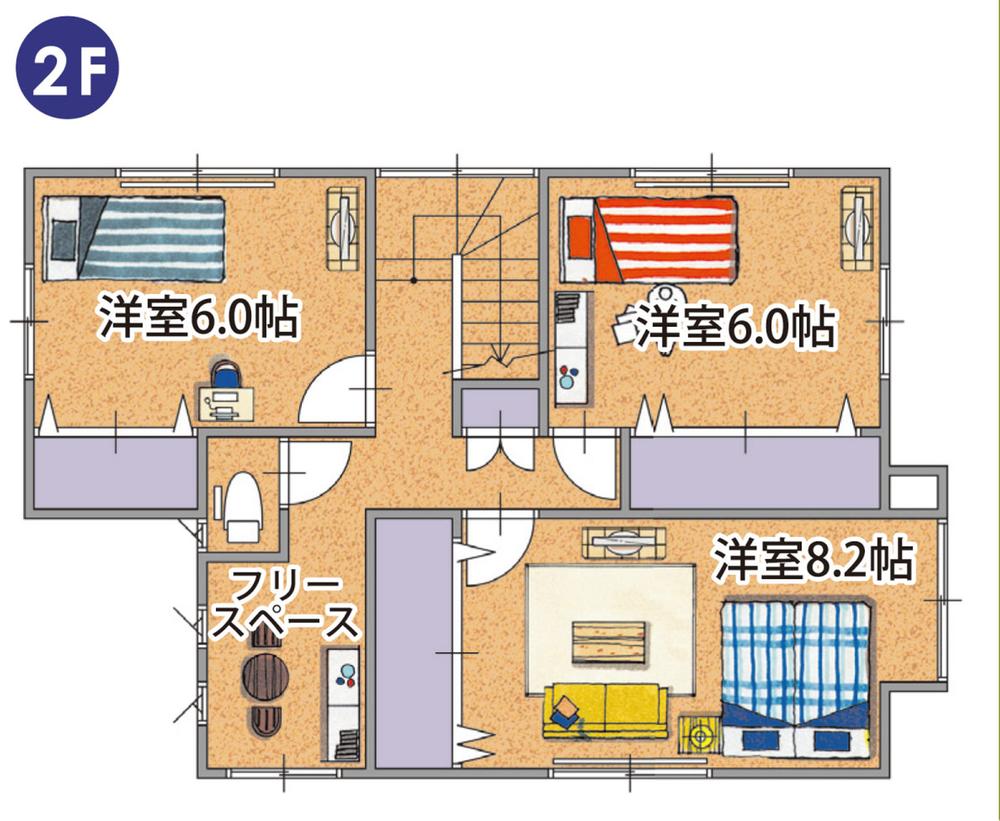 Floor plan. 23,480,000 yen, 4LDK, Land area 182.25 sq m , Building area 108.17 sq m 2F floor plan drawings