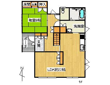 Floor plan. 27,800,000 yen, 5LDK, Land area 277.02 sq m , Building area 150.71 sq m 1F