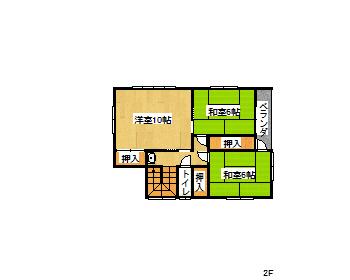 Floor plan. 12.5 million yen, 5LDK, Land area 343.63 sq m , Building area 119.01 sq m 2F Floor Plan
