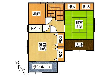 Floor plan. 13.8 million yen, 4DK + S (storeroom), Land area 200.03 sq m , Building area 159.36 sq m 2F
