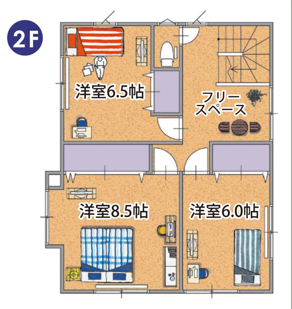 Floor plan. 23,480,000 yen, 4LDK, Land area 182.24 sq m , Building area 108.46 sq m 2F floor plan drawings