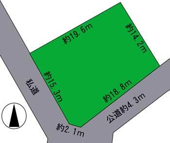 Compartment figure. Land price 9.4 million yen, Land area 310.35 sq m