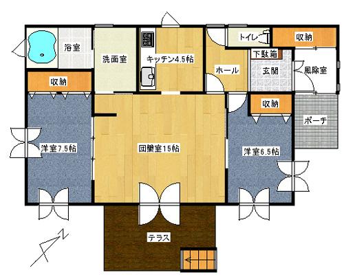 Floor plan. 17.7 million yen, 3K, Land area 372.68 sq m , Building area 84.46 sq m