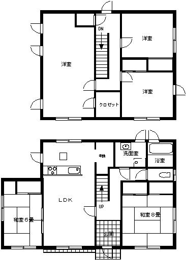 Floor plan. 19,800,000 yen, 5LDK, Land area 252.47 sq m , Building area 144.08 sq m with loft 5LDK