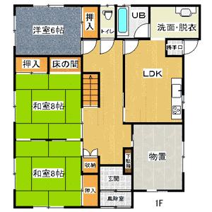 Floor plan. 30 million yen, 5LDK, Land area 609.31 sq m , Building area 140.76 sq m 1F