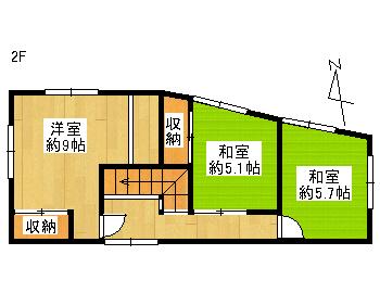 Floor plan. 5.8 million yen, 5K, Land area 82.82 sq m , Building area 101.15 sq m 2F