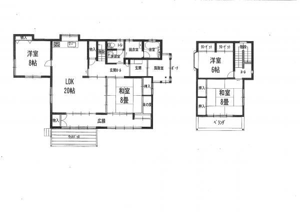 Floor plan. 11.9 million yen, 4LDK, Land area 310.09 sq m , Building area 141.88 sq m