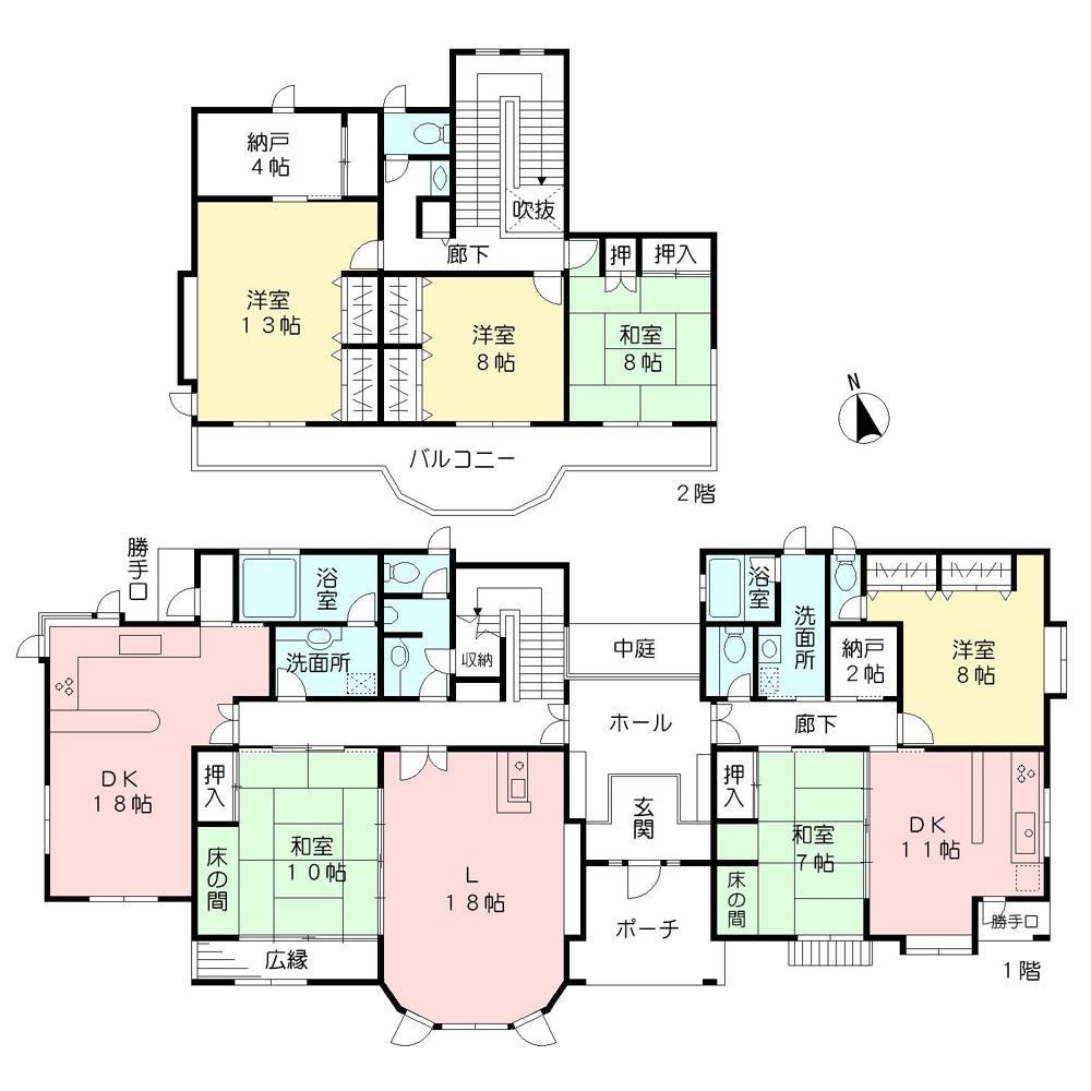 Floor plan. 24,800,000 yen, 6LDK + S (storeroom), Land area 937.55 sq m , Building area 309.47 sq m