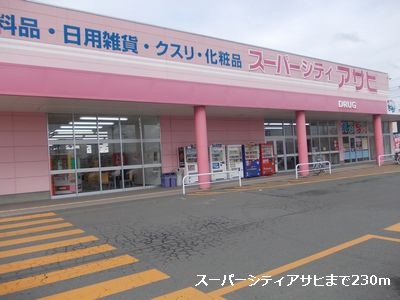 Supermarket. 230m until the Super City Asahi (super)