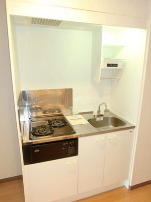 Kitchen. Two-burner gas stove with a kitchen