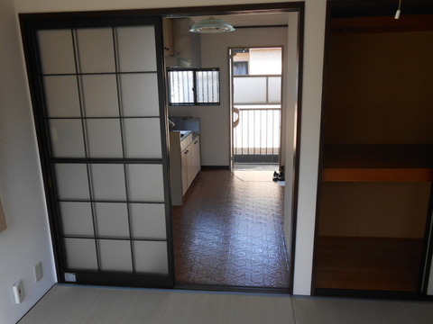 Kitchen. A look at the kitchen from Japanese-style room