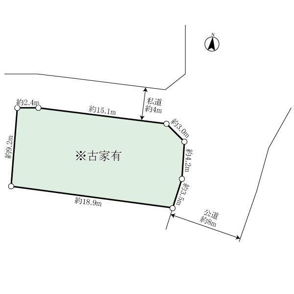Compartment figure. Land price 15.5 million yen, Land area 185.27 sq m