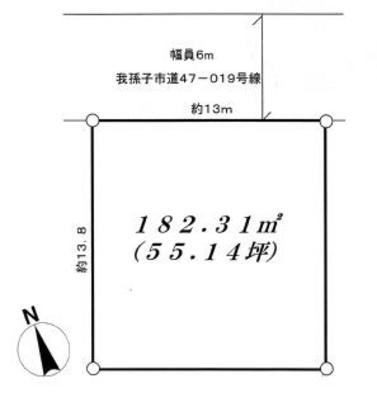 Compartment figure. Land price 8.8 million yen, Land area 182.31 sq m