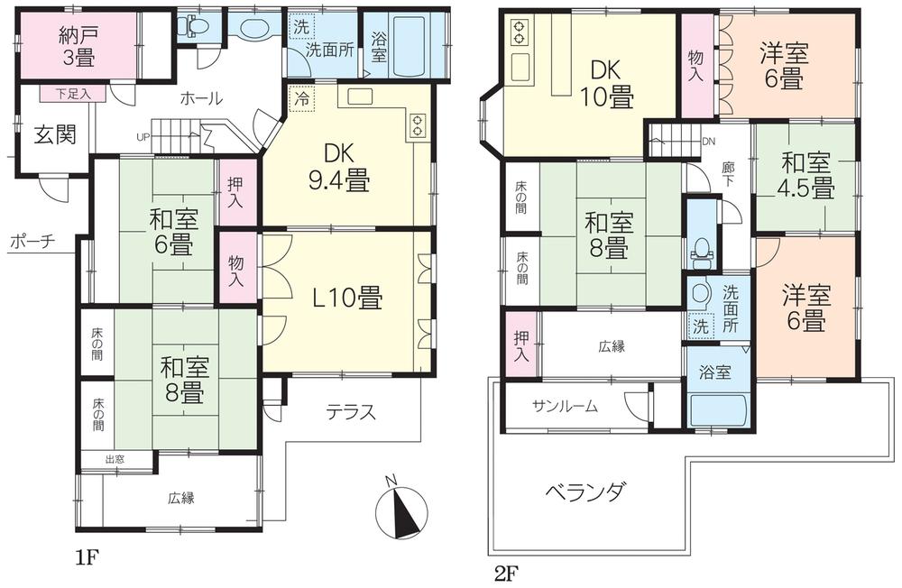 Floor plan. 29.5 million yen, 6LDDKK + S (storeroom), Land area 226 sq m , Building area 190.58 sq m