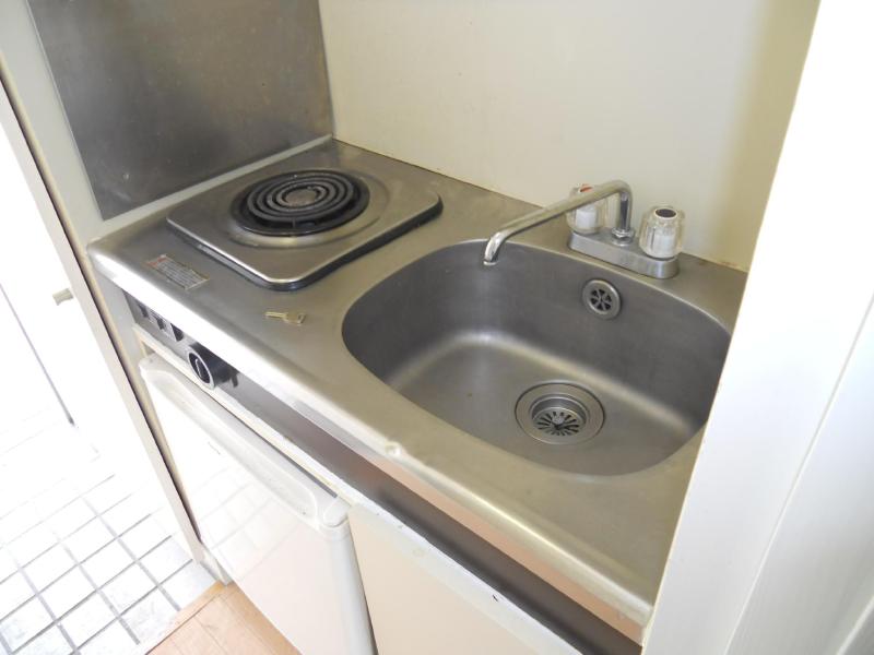 Kitchen. With mini fridge