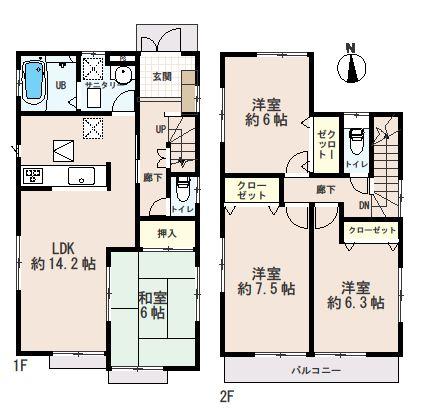 Floor plan. 28.8 million yen, 4LDK, Land area 104.12 sq m , Building area 95.63 sq m   ◆ All rooms in the storage space there is convenient.