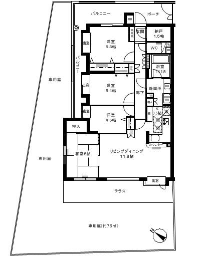 Floor plan. 4LDK + S (storeroom), Price 13,900,000 yen, Occupied area 86.28 sq m , Balcony area 16.2 sq m
