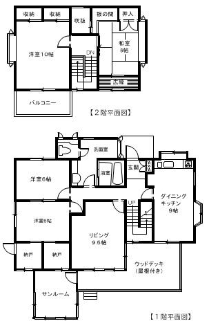 Floor plan. 10.9 million yen, 4LDK + 2S (storeroom), Land area 282.78 sq m , Building area 120.07 sq m