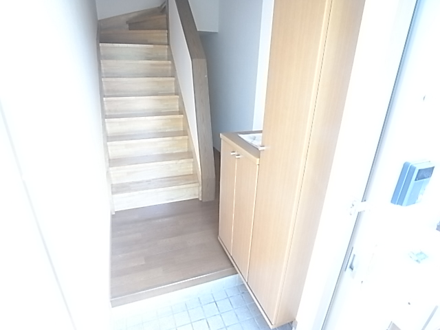 Entrance. There is storage under the stairs that can be used.