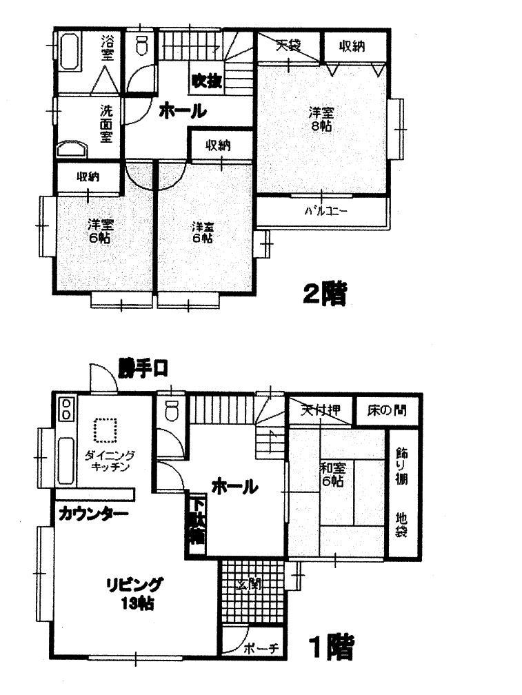 Floor plan. 11 million yen, 4LDK, Land area 137.54 sq m , Building area 105.78 sq m