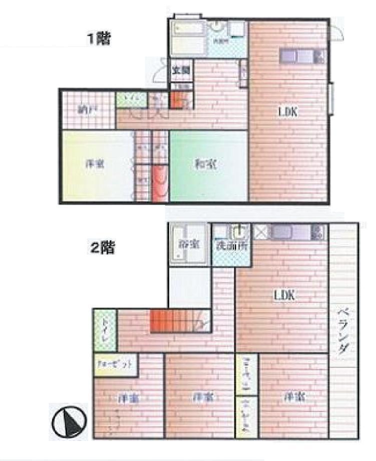 Floor plan. 29,800,000 yen, 5LLDDKK + S (storeroom), Land area 387.11 sq m , Building area 200 sq m