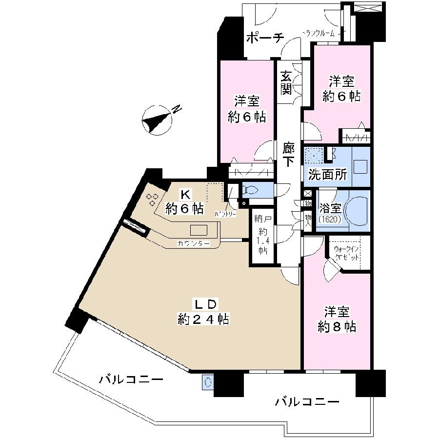 Floor plan. 3LDK, Price 38,900,000 yen, The area occupied 110.6 sq m , Balcony area 29.07 sq m