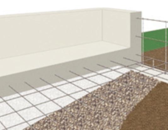 Other. Rebar-filled concrete mat foundation