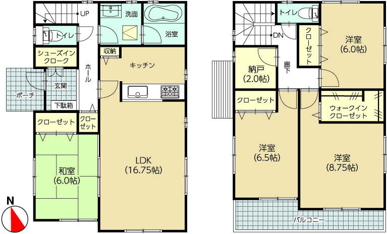 Building plan example (floor plan). Building plan example (No. 3 locations) Building Price     15.7 million yen, Building area 112.61 sq m
