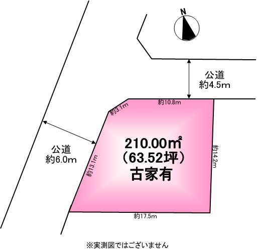 Compartment figure. Land price 19,800,000 yen, Land area 210 sq m