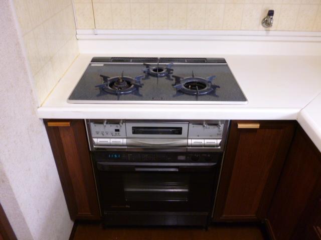 Kitchen. Gas stove with oven.