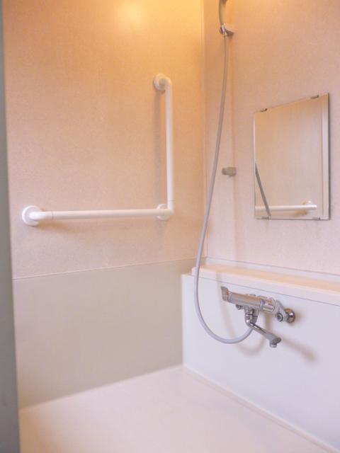 Bathroom. Once renovated clean bathrooms. It is safe with handrails for those of advanced age.