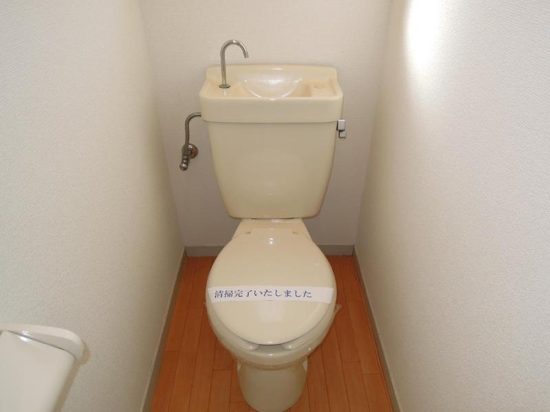 Toilet. Spacious a restroom