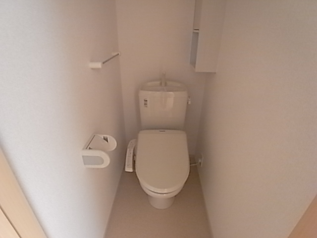 Toilet. Isomorphic property interior photo. 