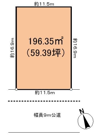 Compartment figure. Land price 12 million yen, Land area 196.35 sq m