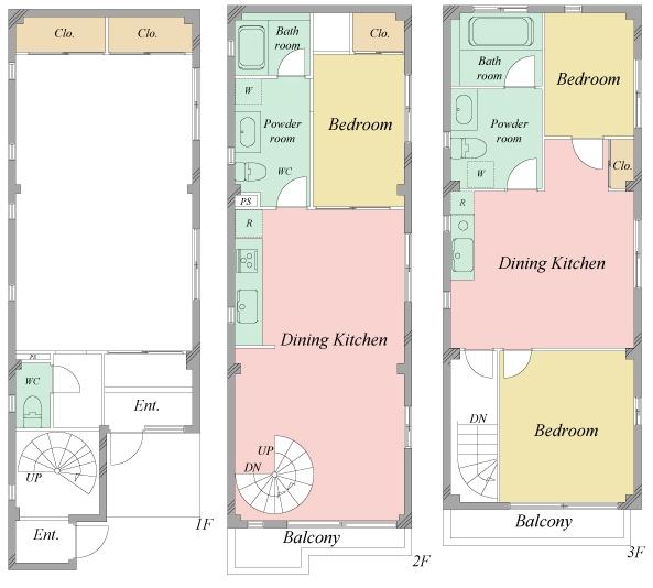 Floor plan. 31,800,000 yen, 3DDKK, Land area 66.16 sq m , Building area 147.55 sq m