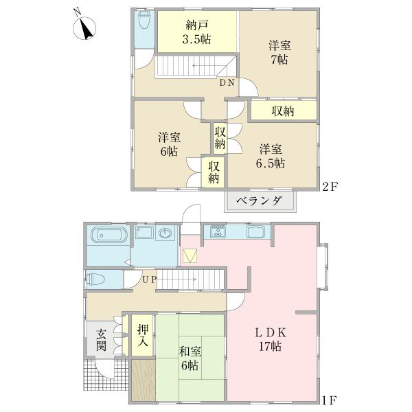 Floor plan. 16,900,000 yen, 4LDK, Land area 173.28 sq m , Building area 115.92 sq m open-minded living