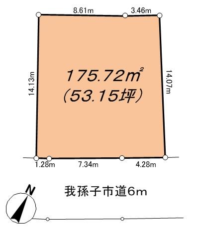 Compartment figure. Land price 10.5 million yen, Land area 175.72 sq m