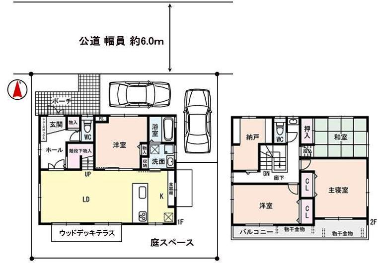 Floor plan. 27,800,000 yen, 4LDK + S (storeroom), Land area 194.44 sq m , Building area 132.8 sq m