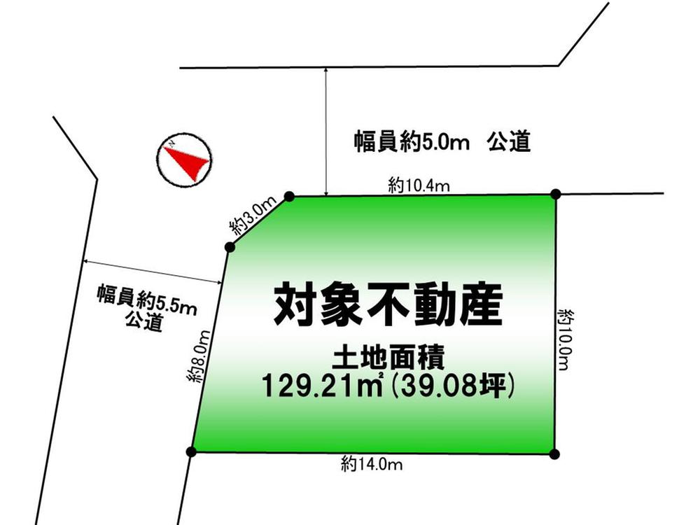 Compartment figure. Land price 11.3 million yen, Land area 129.21 sq m
