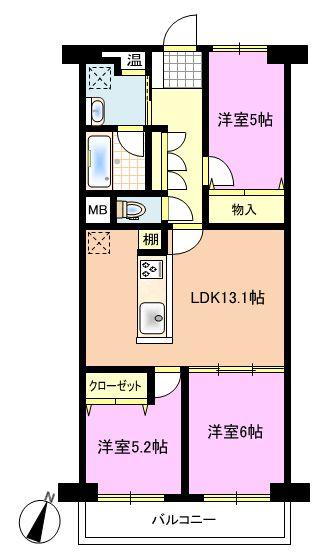 Floor plan. 3LDK, Price 9.9 million yen, Footprint 67.2 sq m , Balcony area 7.84 sq m   ◆ I will spacious can also 18.1 Pledge of 2LDK