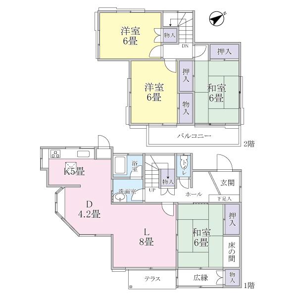 Floor plan. 24,800,000 yen, 4LDK, Land area 160.76 sq m , Building area 103.07 sq m