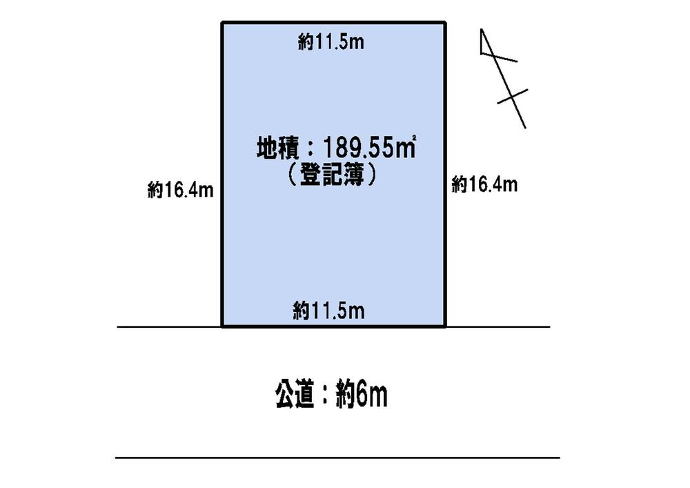 Compartment figure. Land price 15.8 million yen, Land area 189.55 sq m