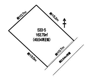 Compartment figure. Land price 15.8 million yen, Land area 165.28 sq m