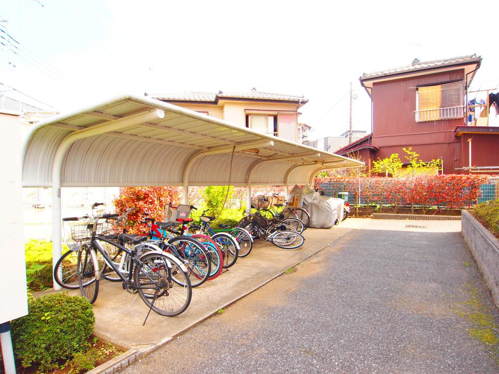 Entrance. Bicycle-parking space