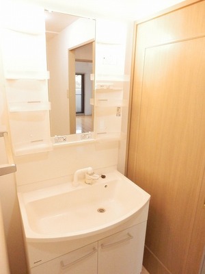 Washroom. Busy is a wash basin with a convenient shampoo dresser in the morning. 