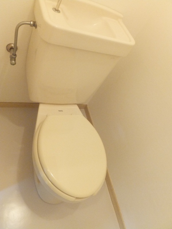 Toilet. Other room is a picture