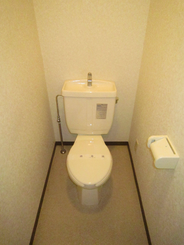 Toilet. It is a restroom with cleanliness.